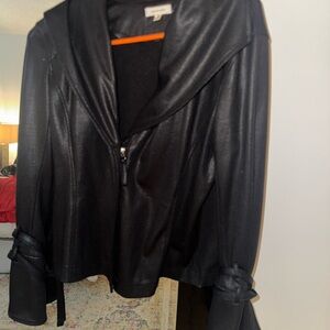 Max Studio Black Leather Jacket